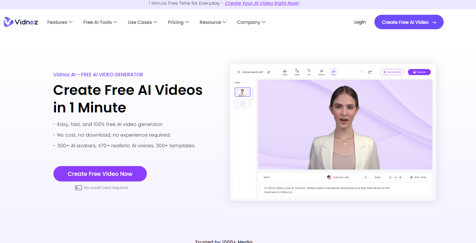 vidnoz ai video generator